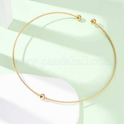 Ожерелье-чокер из нержавеющей стали 201 NJEW-Z098-01G-1