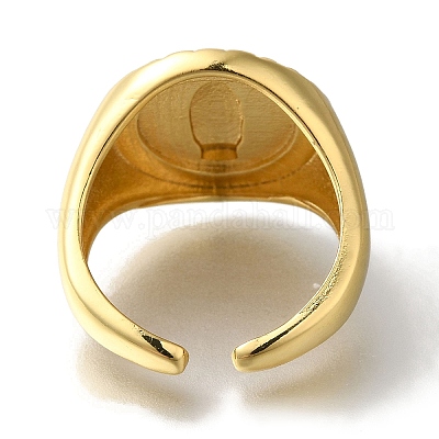 Обшивка стойки круглая с открытыми манжетами из нержавеющей латуни RJEW-S411-11G-03-1