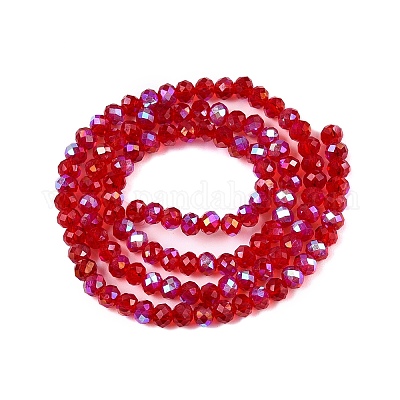 Стеклянные бусины с гальваническим покрытием  EGLA-A044-T3mm-L01-1