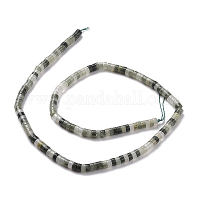 Нити бусины из натуральной зеленой линии яшмы G-P468-12-1