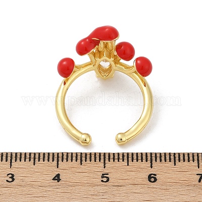 Манжеты из латуни с микро паве кубический цирконий для женщин RJEW-F182-07G-1