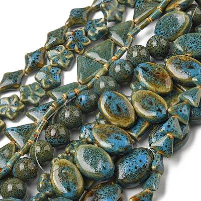 Фарфора ручной работы бисер нитей&nbsp;PORC-B002-19B-1