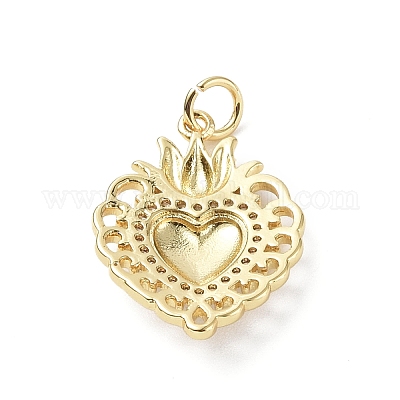 Экологически чистые подвески из латуни с микропаве из кубического циркония KK-F845-33G-02-1