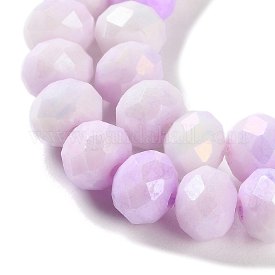 Стеклянные бусины с гальваническим покрытием  LAMP-S068-02A-1