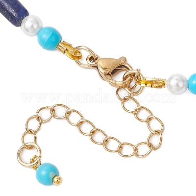 Ожерелья из натурального лазурита NJEW-JN05338-01-1