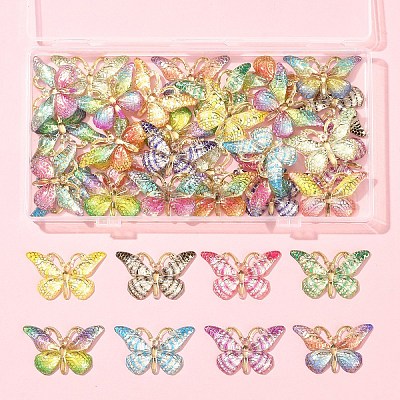 36 шт. 2 стиля печатных полупрозрачных акриловых подвесок MACR-FS0002-01-1