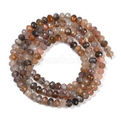 Нити из натуральных бусин из нескольких лунных камней G-F778-A07-02-1