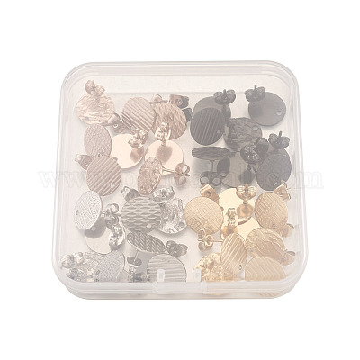 32 шт. 16 стиля фурнитуры для ушей из нержавеющей стали 304 STAS-TA0001-37-1