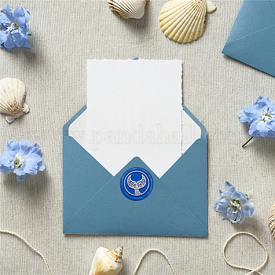 Латунная восковая печать штамп с ручкой AJEW-WH0184-0937-1