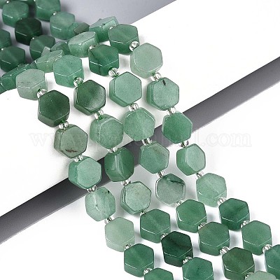 Естественный зеленый авантюрин бисер нитей G-P534-A17-02-1