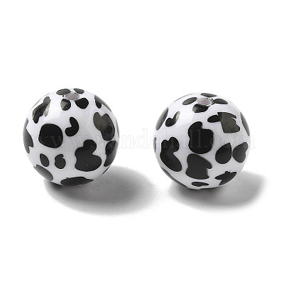 Печать непрозрачных акриловых бусин OACR-H049-01D-1