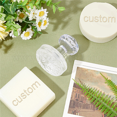  CRASPIRE Custom Soap Stamps Personalized Acrylic Soap