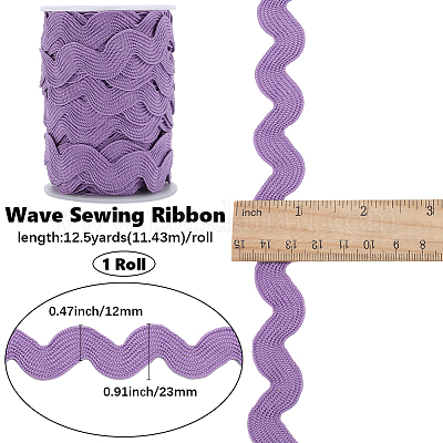 Лента из полиэстерового волнистого кружева&nbsp;OCOR-GF0004-36B-07-1