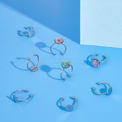 30 шт. регулируемые кольца для пальцев из нержавеющей стали 304 STAS-UN0059-79A-1