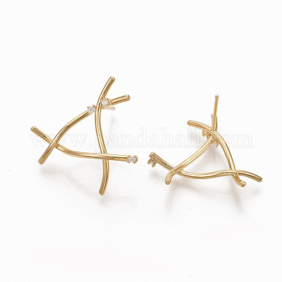 Серьги-гвоздики из циркония ZIRC-Q021-078G-NF-1