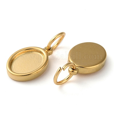 Оправы для подвесок из нержавеющей стали 304 в виде кабошонов X-STAS-Q308-01G-1