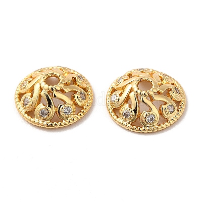 Латунные микро проложить кубического циркония бисером конус KK-E068-VF835-2-1