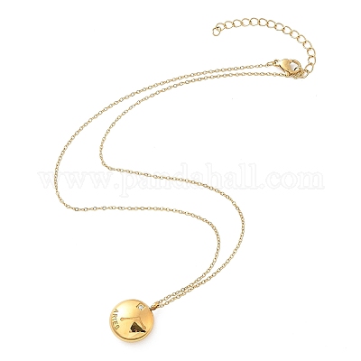 Ожерелья с подвесками в виде созвездий из нержавеющей стали 304 с прозрачным кубическим цирконием NJEW-R021-02G-01-1