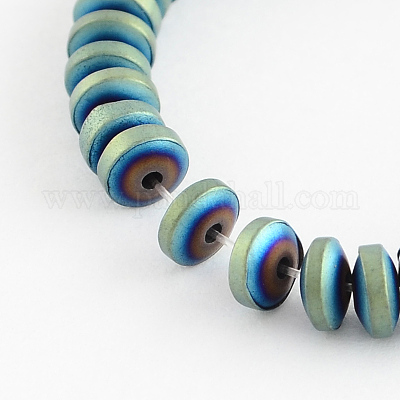 Гальванизировать немагнитных синтетический гематит бисер пряди X-G-R210-02-1