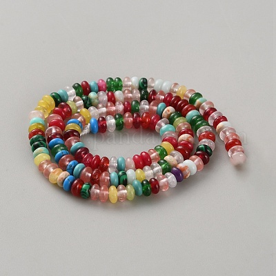 Cmешанные драгоценный камень бисер нитей G-WH0003-11-1