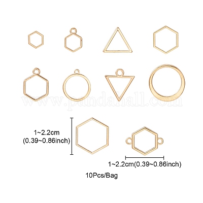 Подвески и звенья с открытой спиной из сплава PALLOY-YWC0002-01LG-1