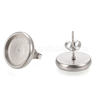 Серьги-гвоздики из нержавеющей стали 304 STAS-K202-05E-P-1