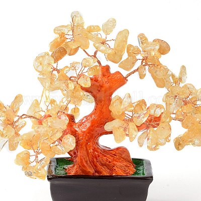 Grosshandel Natrliche gelbe Quarzsplitter als Geldbaum-Bonsai-Dekoration -  De.PandaHall.com