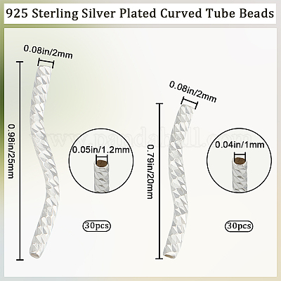 60 шт. 2 латунных трубчатых бусин KK-BBC0010-75-1