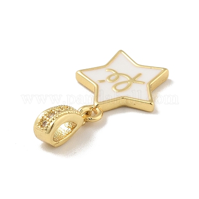 Латунные микро проложить кубического циркония подвески KK-B059-38G-C-1