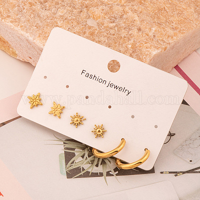 3 пара серег из нержавеющей стали 304 WA0688-1