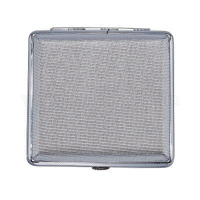 Сияющий квадрат сплава портсигары AJEW-L014-02-1