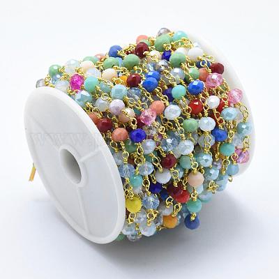 Стекла ручной работы из бисера цепи CHC-L036-26G-1