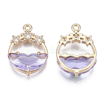 Граненые прозрачные стеклянные подвески X-GLAA-T020-18D-1