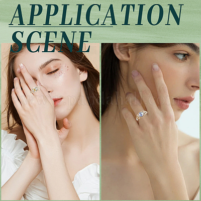 4 шт. латунные регулируемые кольца&nbsp;KK-SC0007-05-1