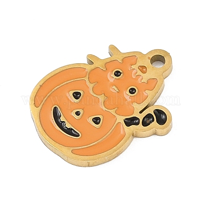 Эмалевые подвески из нержавеющей стали 304 на Хэллоуин FIND-I068-01G-05-1