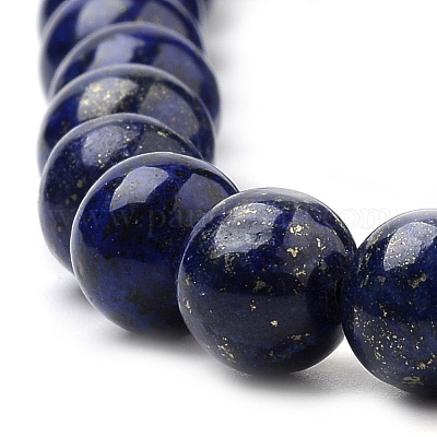 Natürlicher Lapislazuli Perlenstränge&nbsp;G-S259-43-6mm-1