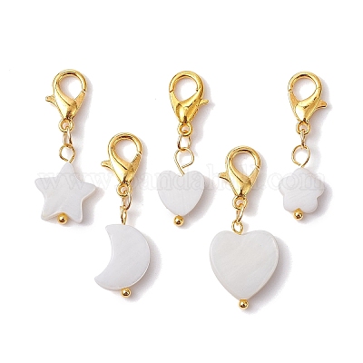 Натуральные подвески из пресноводных ракушек HJEW-JM01582-02-1