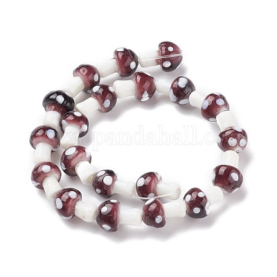 Гриб ручной Lampwork бисер пряди X-LAMP-R116-10-1