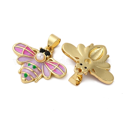 Латунные микро проложить кубического циркония подвески KK-D390-06G-1