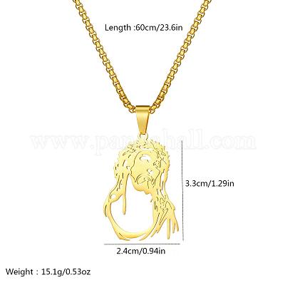 Кулон с изображением Иисуса из нержавеющей стали QX6046-1-1