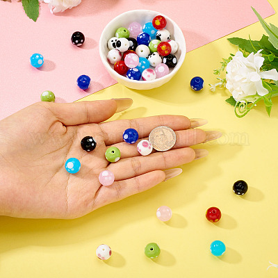 40шт 8 цвета бусины лэмпворк ручной работы LAMP-TA0001-54A-1