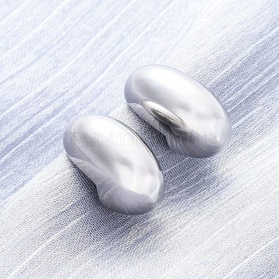 Овальные серьги-гвоздики из латуни EJEW-Q015-20B-P-1