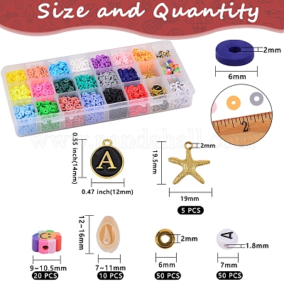 26 стиль бусин из полимерной глины ручной работы CLAY-SZ0001-65-1