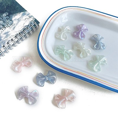 Светящиеся непрозрачные акриловые бусины OACR-F011-03-1