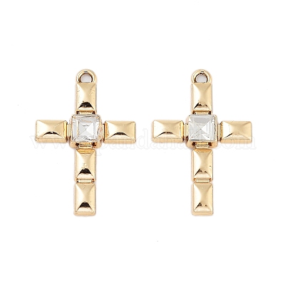 Подвески со стразами из сплава с ультрафиолетовым покрытием ALRI-N058-09KCG-1