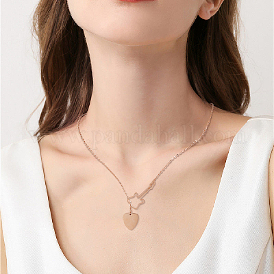 3шт. набор из 3-х цветных ожерелий-лариатов из нержавеющей стали NJEW-AN0001-65-1