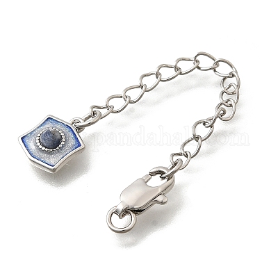 Латунный натуральный лазурит заканчивается цепочкой KK-K398-09P-1