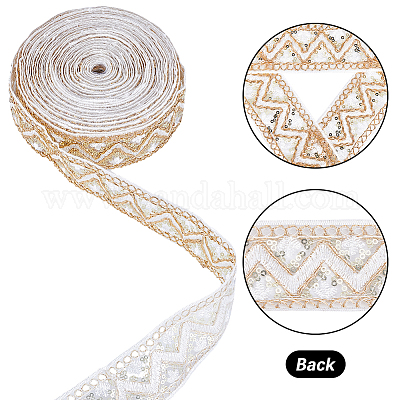 Блестящая лента для вышивания из полиэстера OCOR-WH0070-76B-1