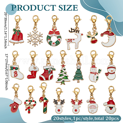 Рождественские украшения из сплава эмали HJEW-FG00002-1