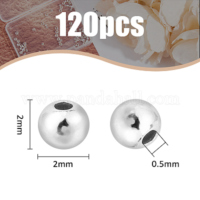 120шт 925 бусины из стерлингового серебра STER-DC0001-21-1